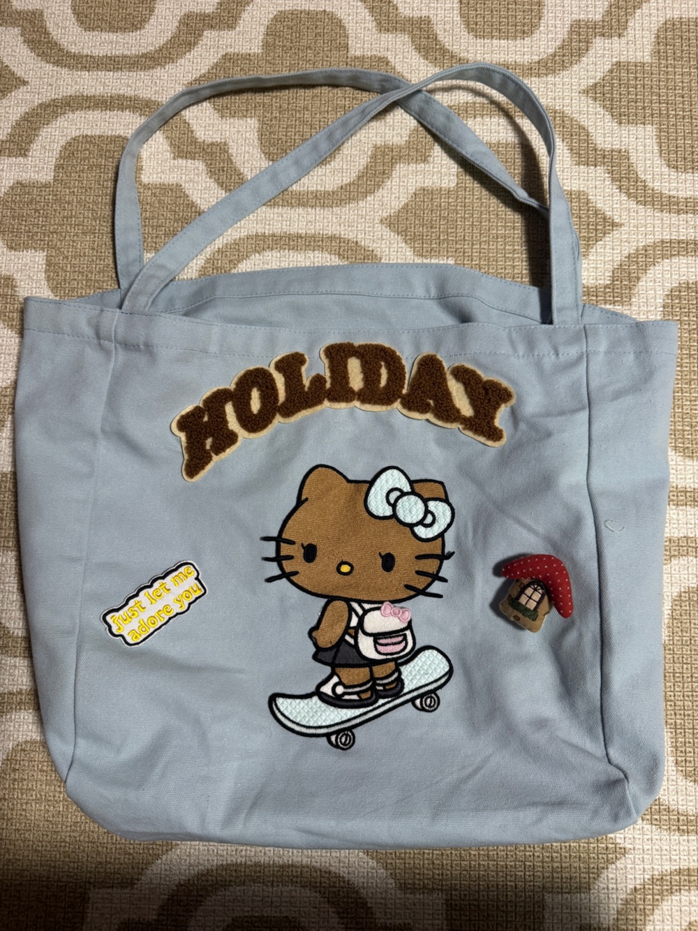 Hello Kitty Light Blue Tote Bag